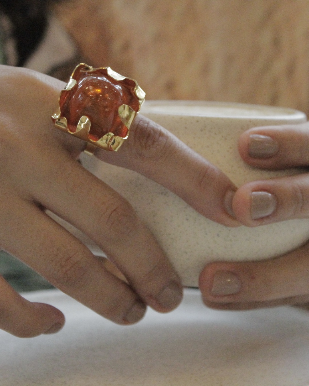 Anillo tesoro — Beig