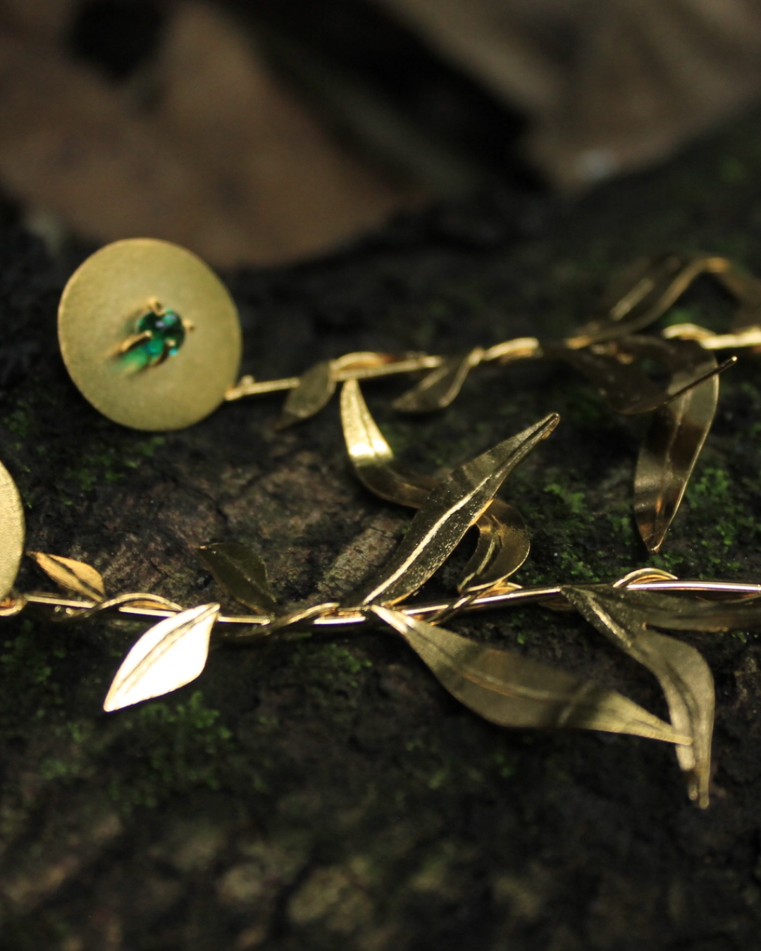 Aretes semillas hojas caña